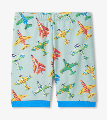Boys Vintage Aircrafts Cotton Short Pajama Set