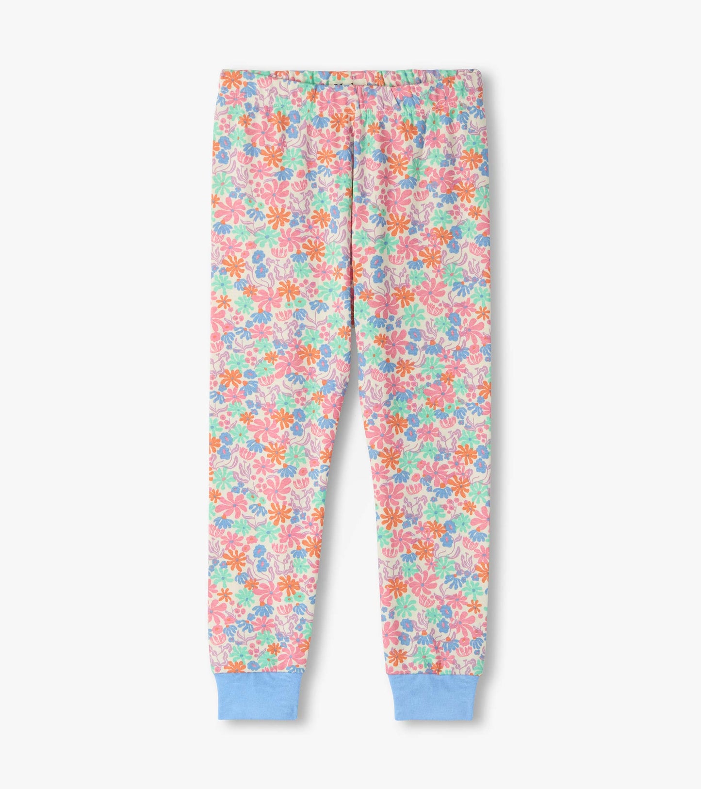 Girls Whimsical Flowers Cotton Pajama Set