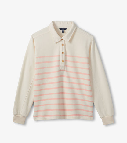 Coco Polo Top - Pink Stripes