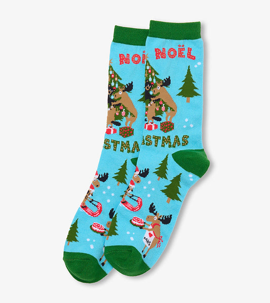 Chaussettes pour femme – Animaux sauvages de Noël