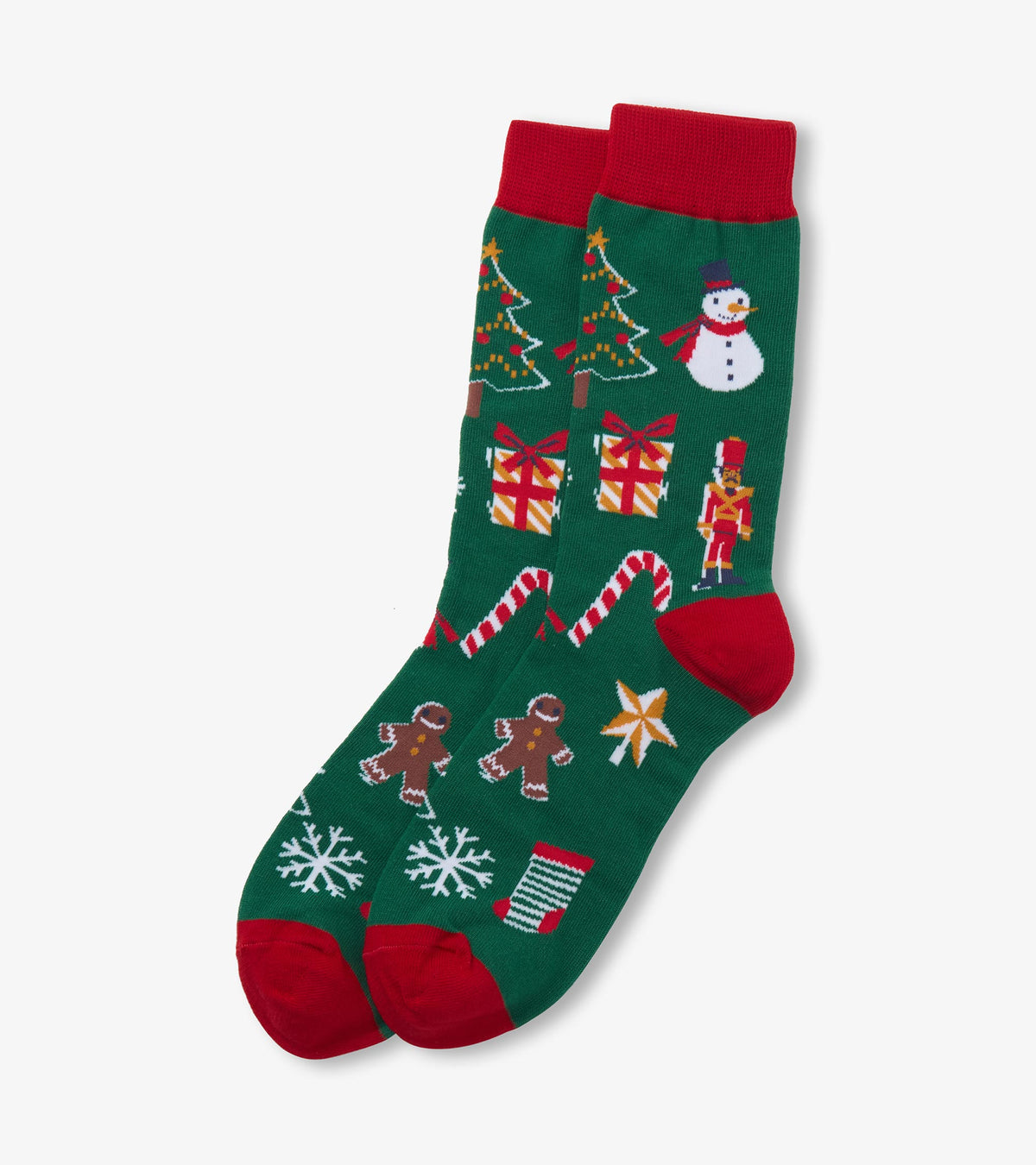 Men's Paper Cut Christmas Crew Socks