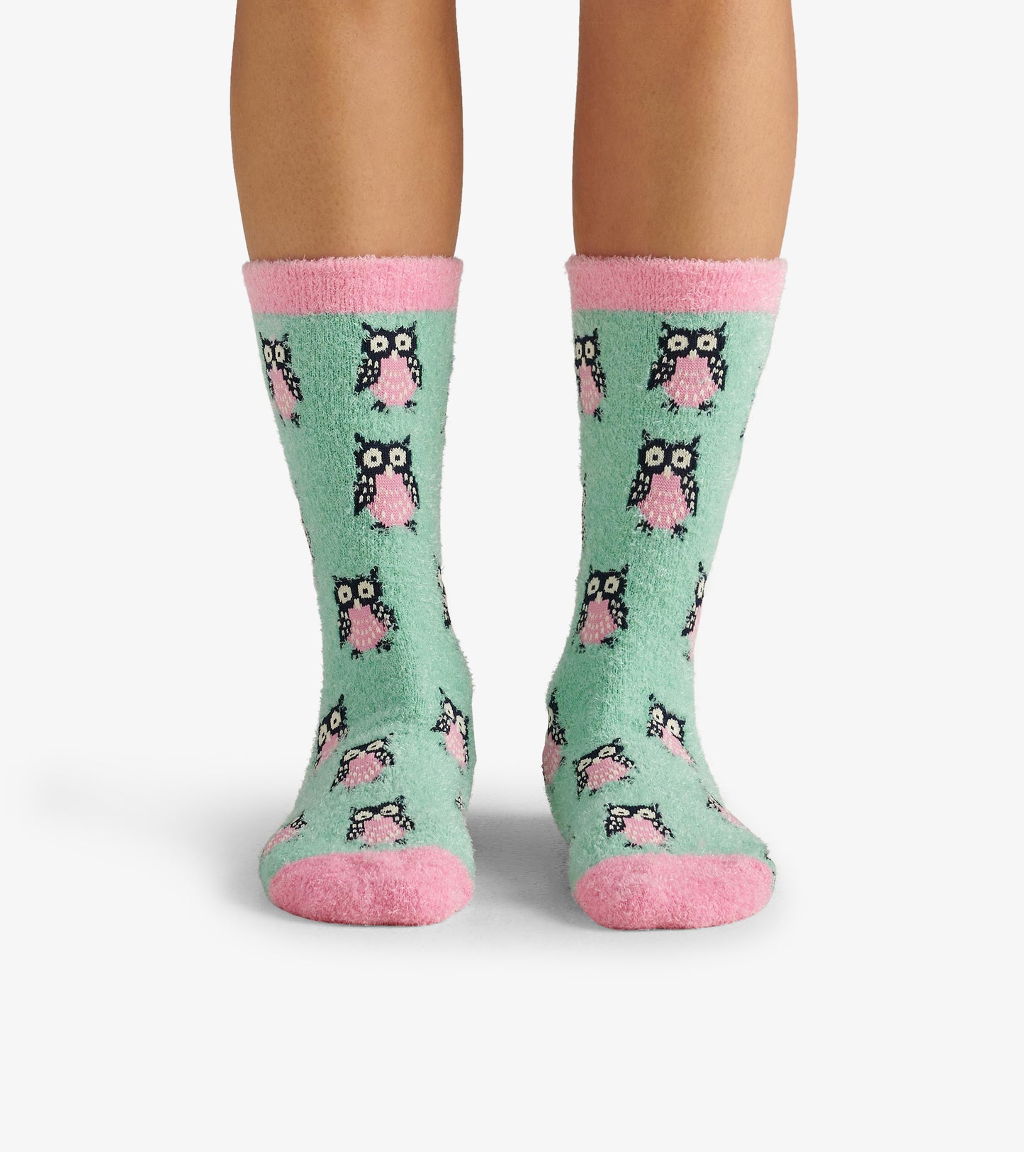 Women's Night Owl Fuzzy Socks
