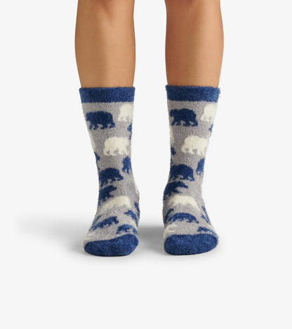 Chaussettes duveteuses – Ours gris