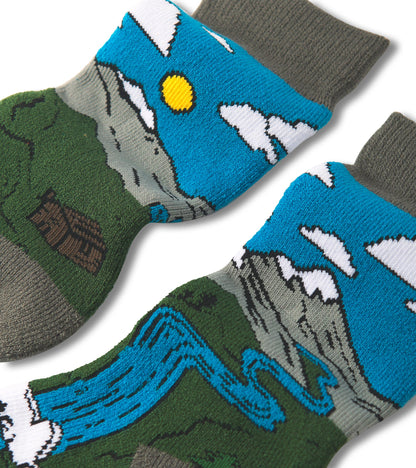 Chaussettes douillettes pour homme – Chute d’eau