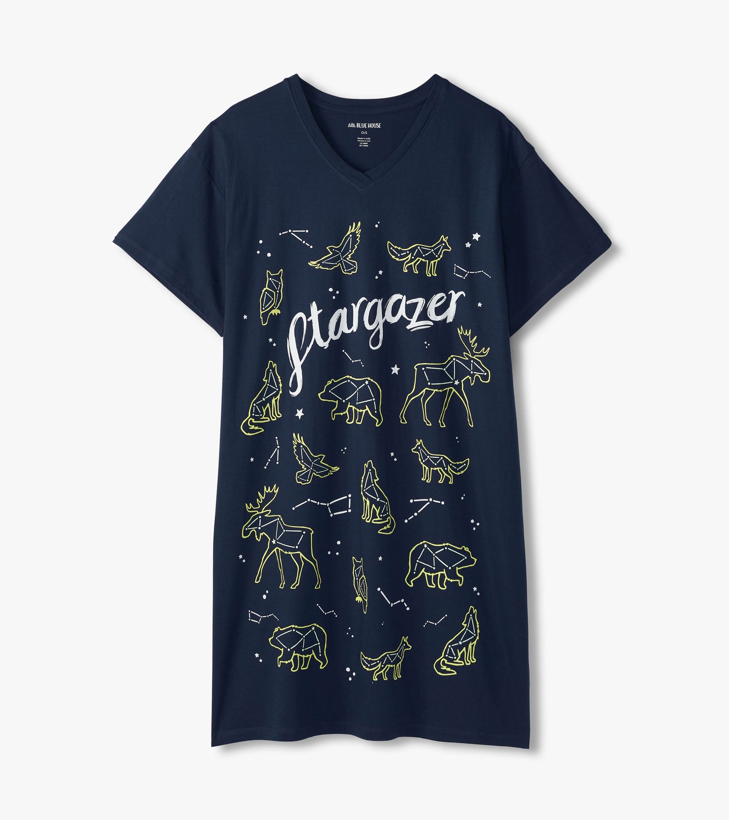 Chemise de nuit pour femme – Constellations d’animaux « stargazer »