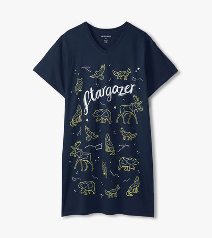 Chemise de nuit pour femme – Constellations d’animaux « stargazer »