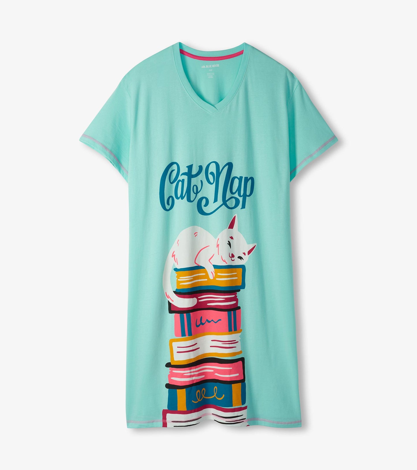 Chemise de nuit pour femme – Chaton lecteur
