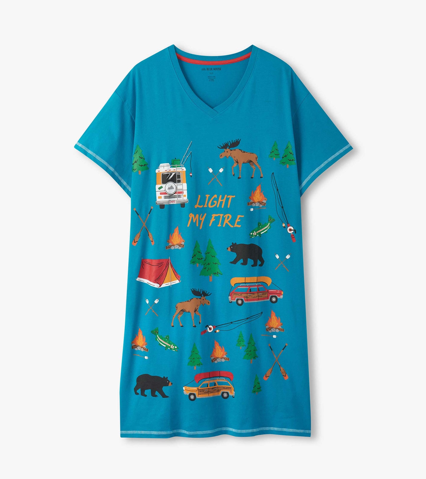 Chemise de nuit pour femme – Camping « Light My Fire »