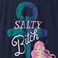 View Women's Salty Bitch Sleepshirt - Stylized text reading “Salty Witch” above a pink-haired mermaid illustration on a dark background