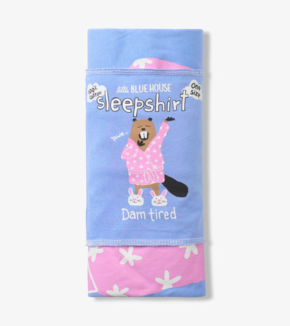 Chemise de nuit pour femme – Castor « dam tired »