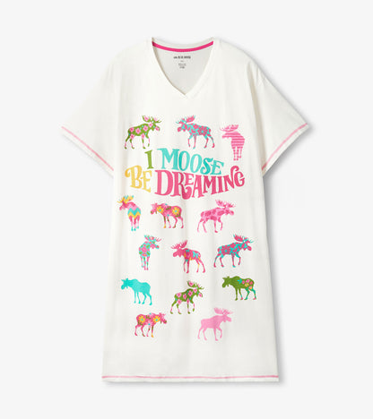 Chemise de nuit pour femme – Orignaux à motifs