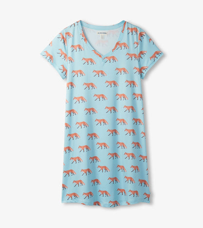 Chemise de nuit pour femme – Renards aquarelle