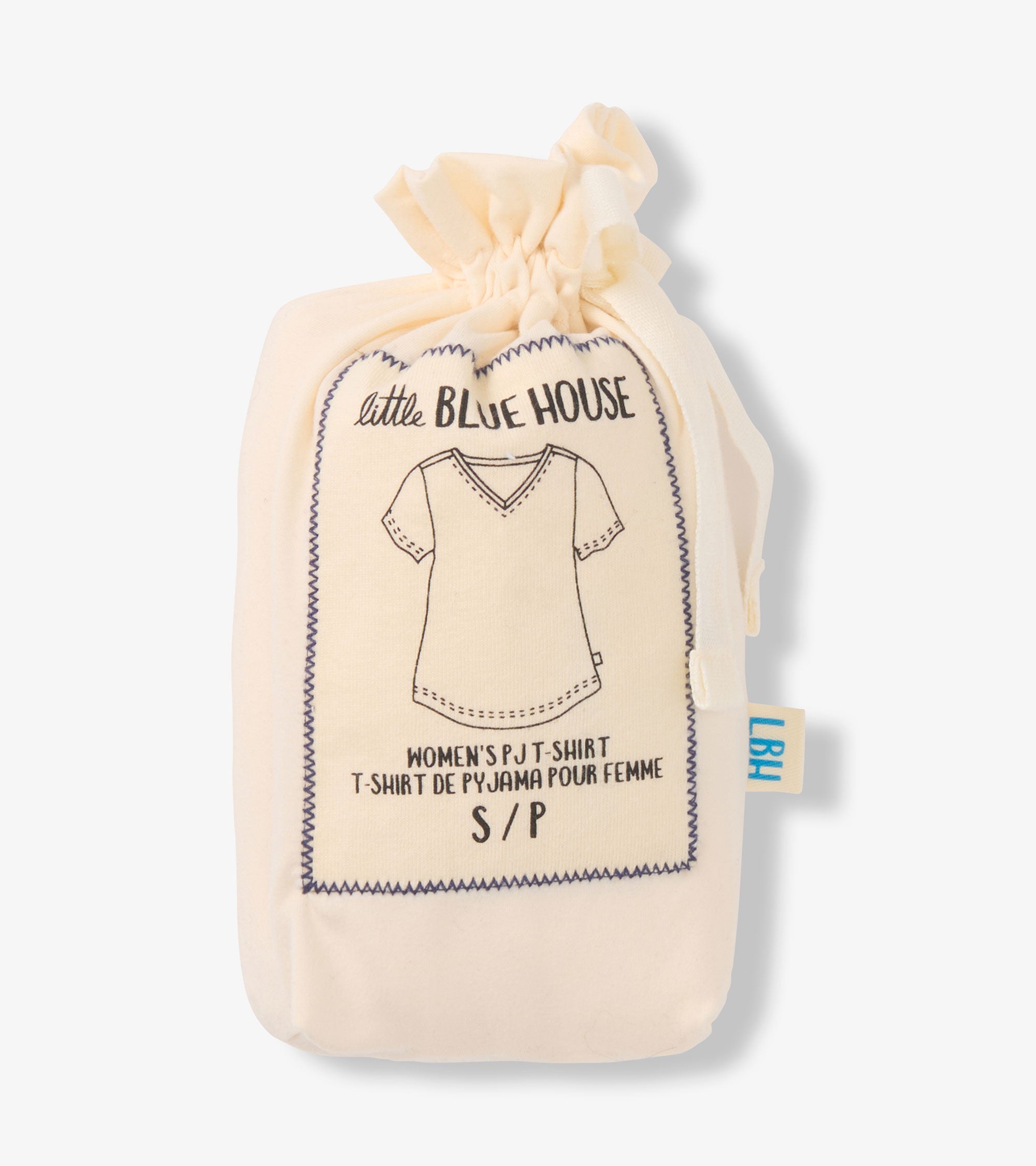 T-shirt à encolure en v pour femme – Crème