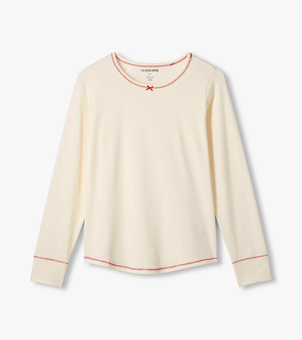Haut en jersey extensible pour femme – Crème