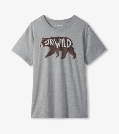 T-shirt pour homme – Ours « Stay Wild »