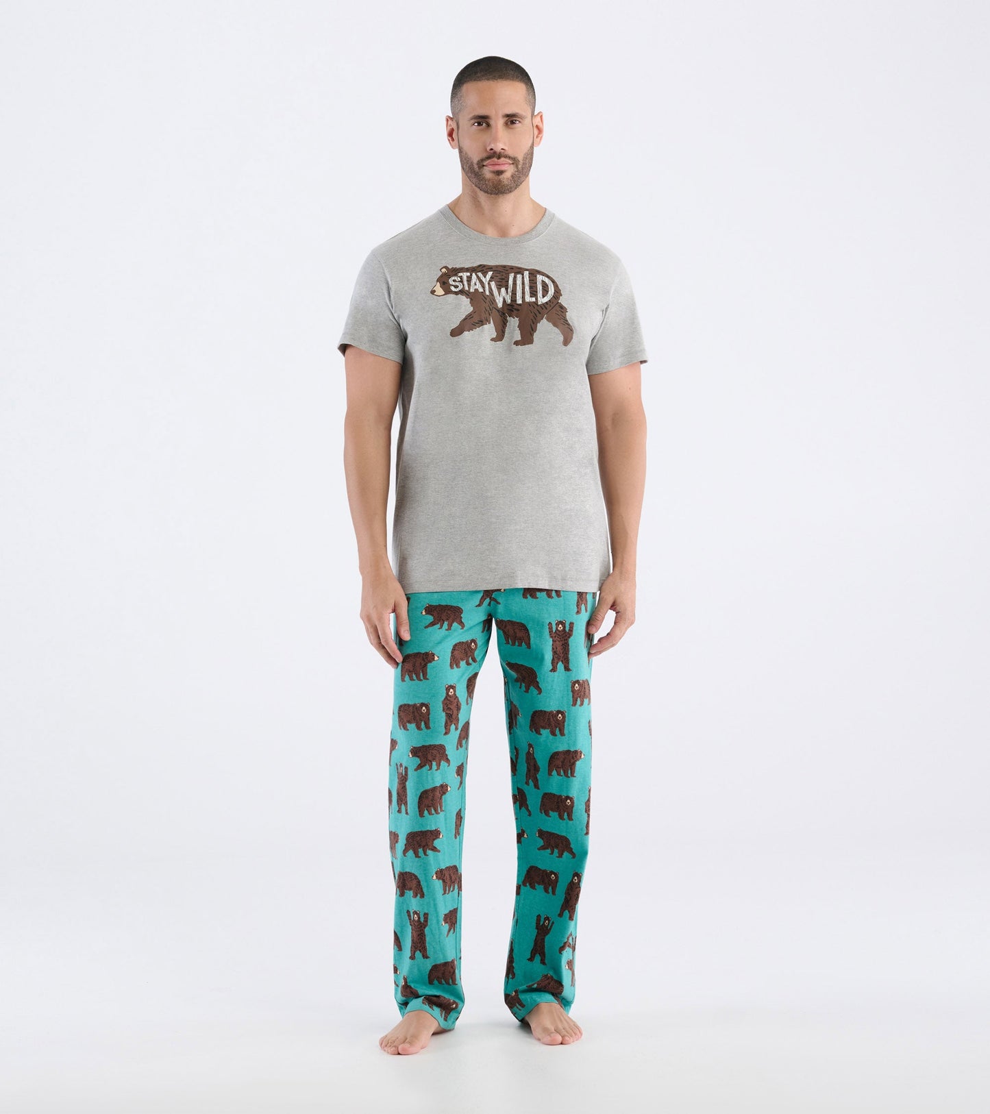T-shirt pour homme – Ours « Stay Wild »