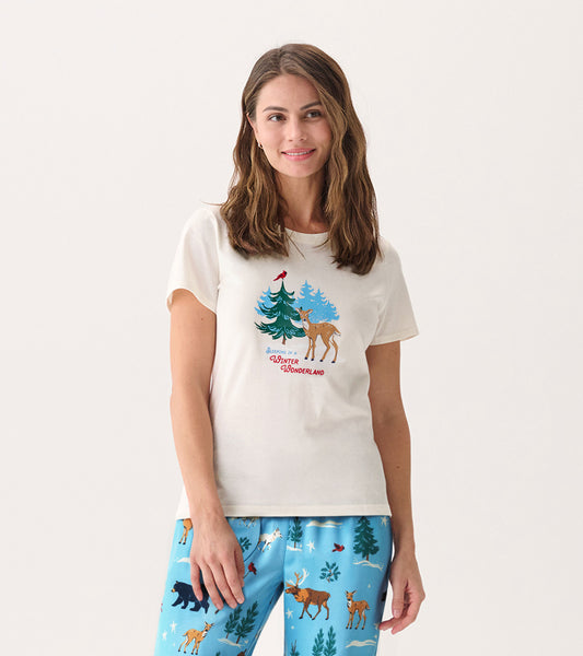 T-shirt de pyjama pour femme – Paradis hivernal