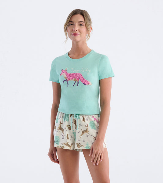T-shirt de pyjama pour femme – Renarde « Foxy Lady »