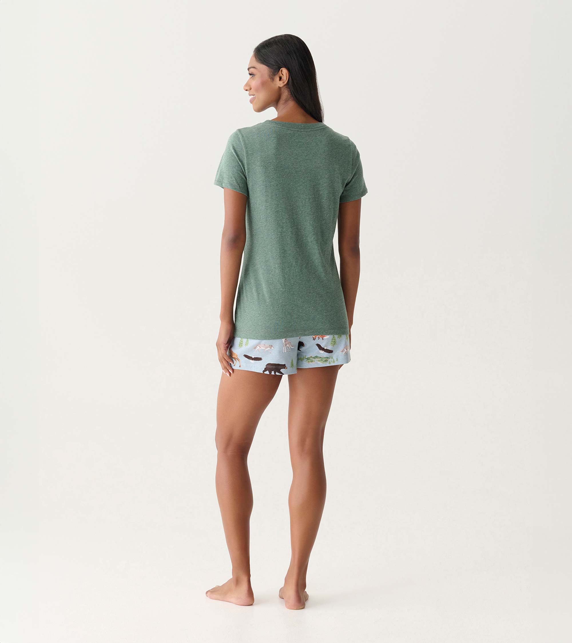T-shirt de pyjama pour femme – Nature sauvage nordique