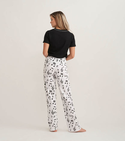 T-shirt de pyjama pour femme – Clé de sol « Here Comes Treble »