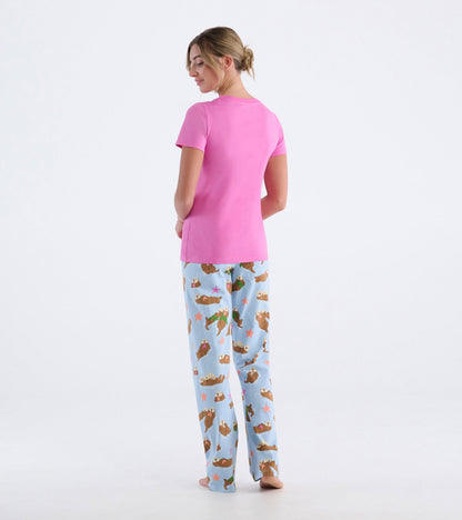 T-shirt de pyjama pour femme – Loutre joyeuse