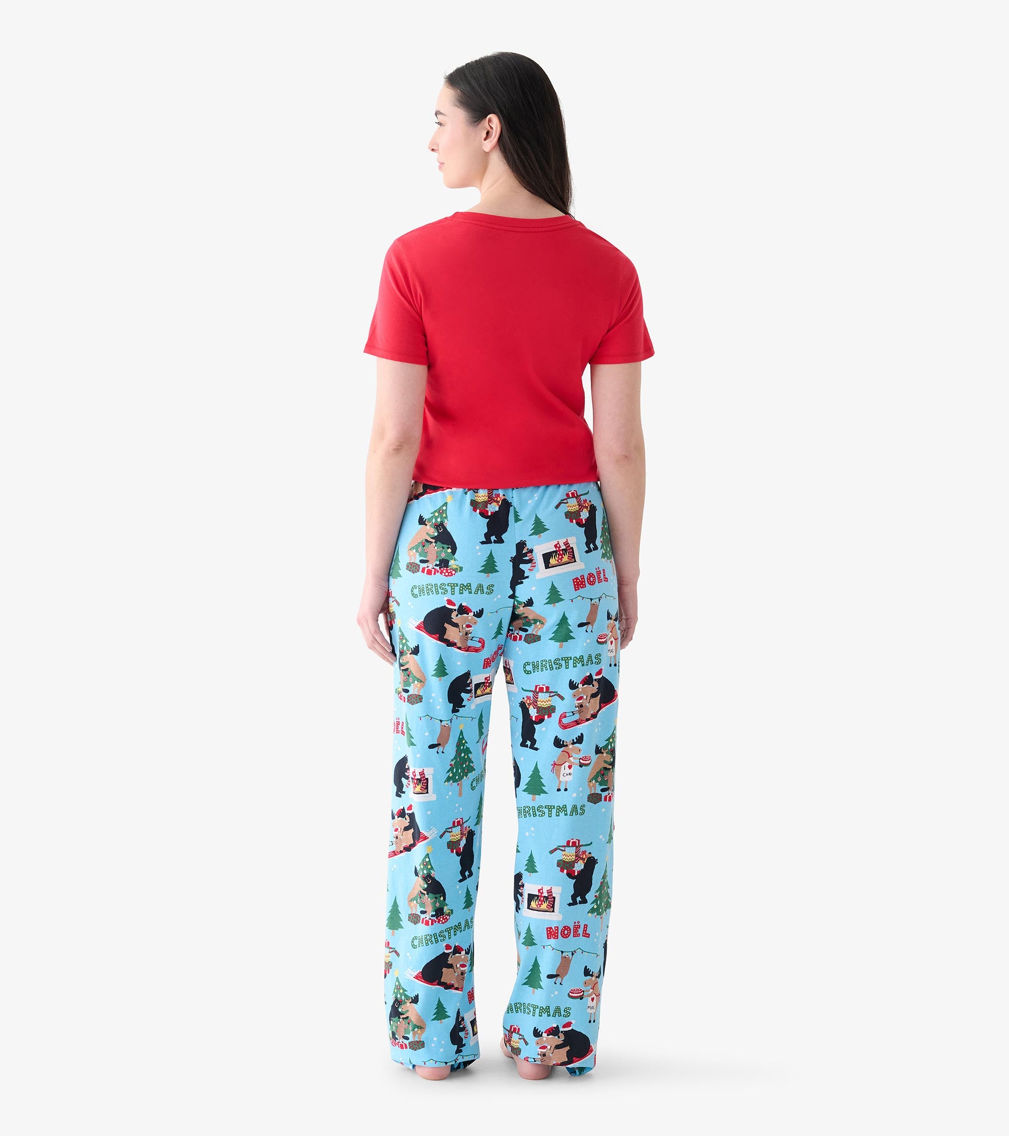 T-shirt de pyjama pour femme – Bonhomme de neige « Snow Tired »