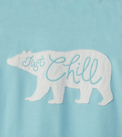 T-shirt de pyjama pour femme – Ours polaire « Just Chill »