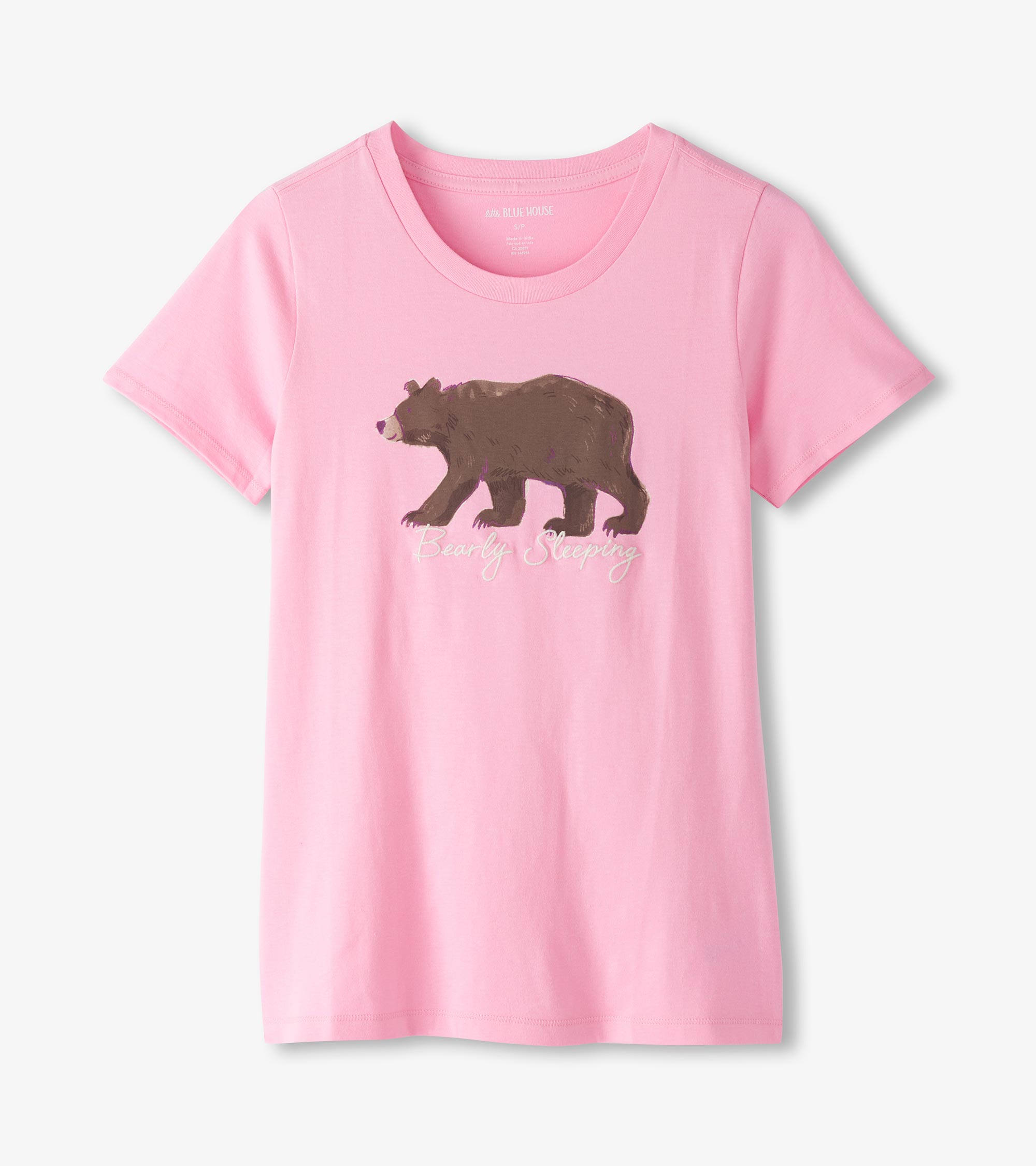 T-shirt de pyjama pour femme – Ours « bearly sleeping »