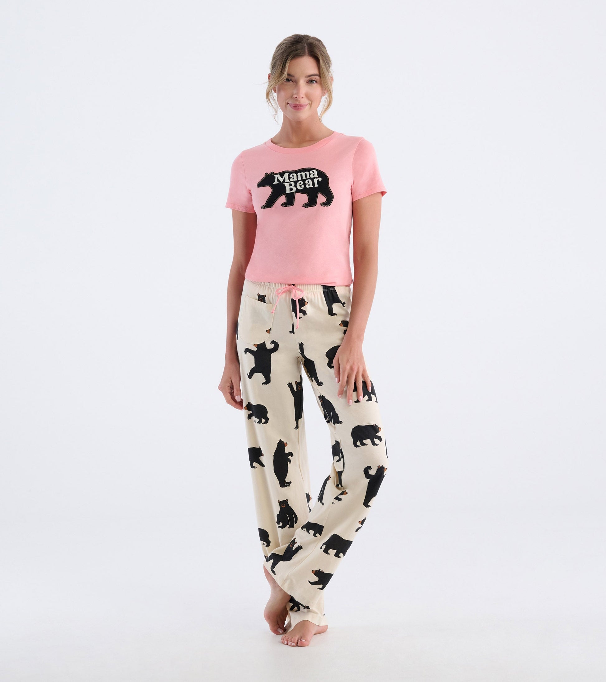 Women's Mama Bear Pajama T-Shirt - Main Image