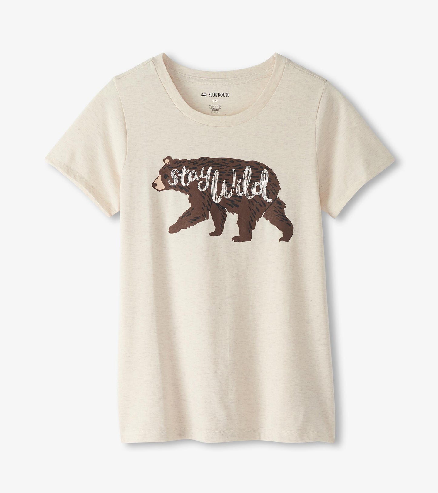 T-shirt de pyjama pour femme – Ours « Stay Wild »