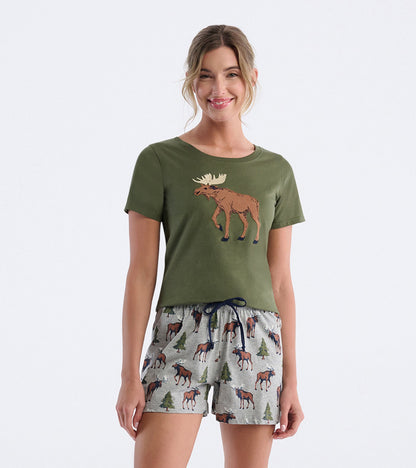 Women's Wild Moose Pajama T-Shirt