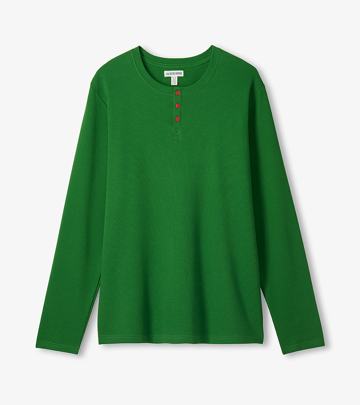 Men's Forest Green Waffle Henley