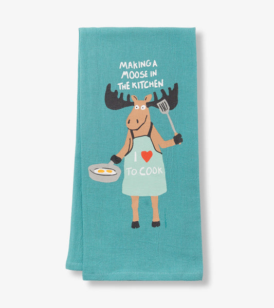 Linge à vaisselle – Orignal « making a moose in the kitchen »