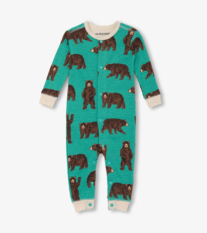 Baby Brown Bears Union Suit
