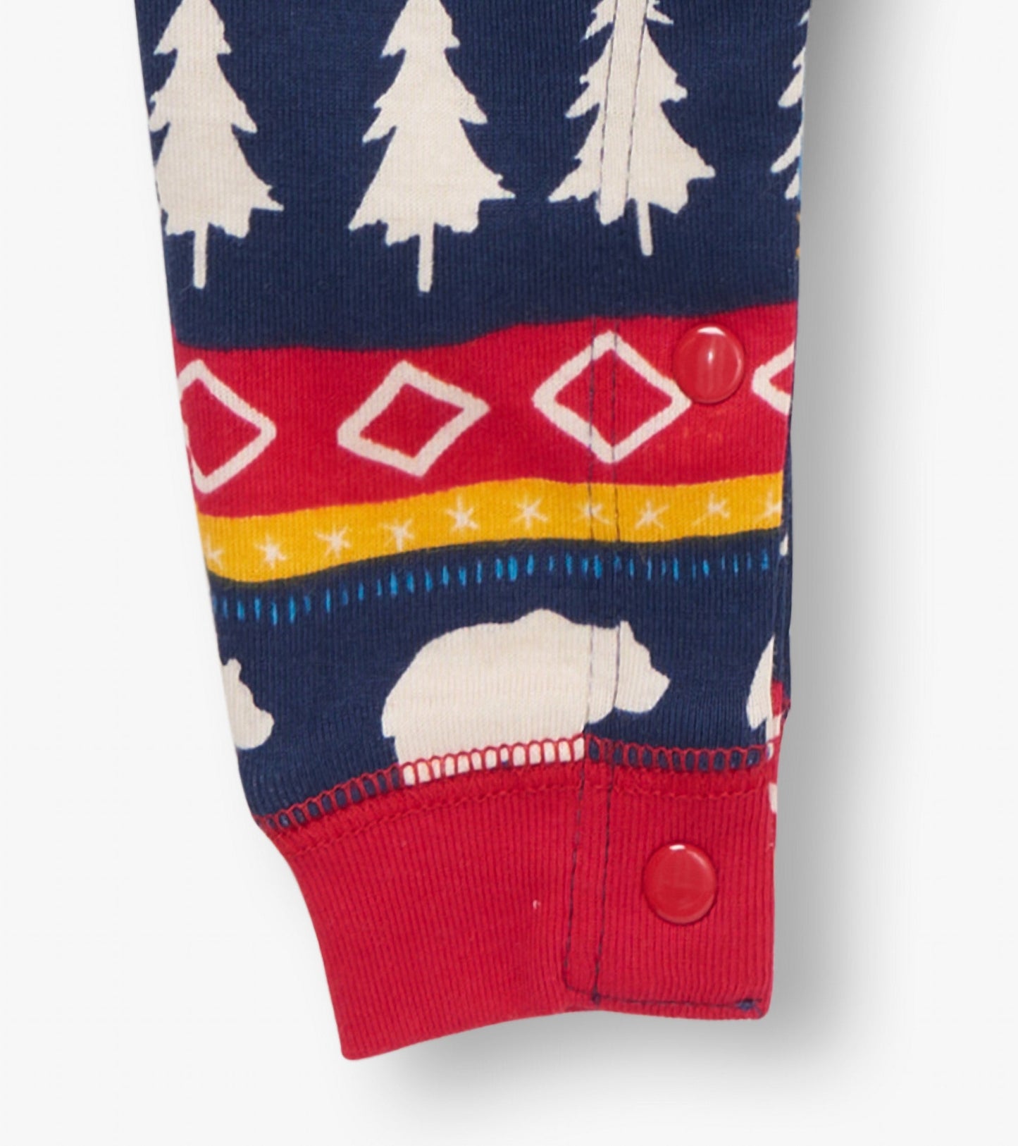 Combinaison pour bébé – Motif Fair Isle bleu marine