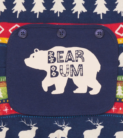 Combinaison pour bébé – Motif Fair Isle bleu marine