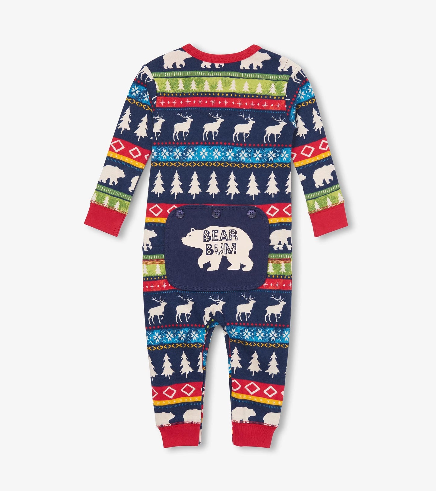 Combinaison pour bébé – Motif Fair Isle bleu marine