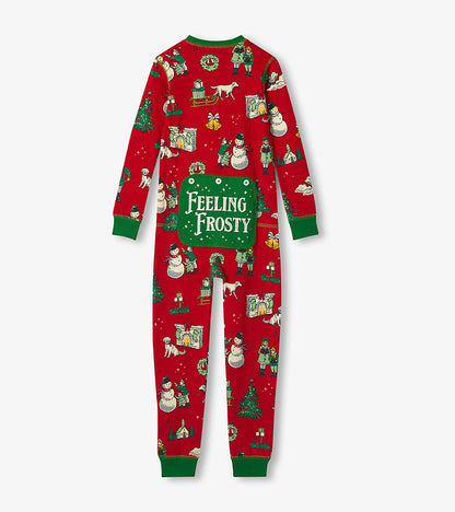 Combinaison pour adulte – Motifs de Noël rétro « Feeling Frosty »