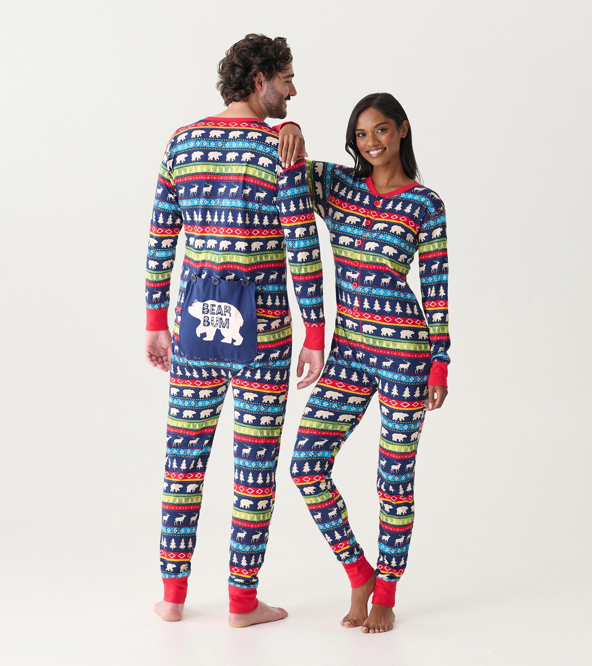 Adult Navy Fair Isle Onesie