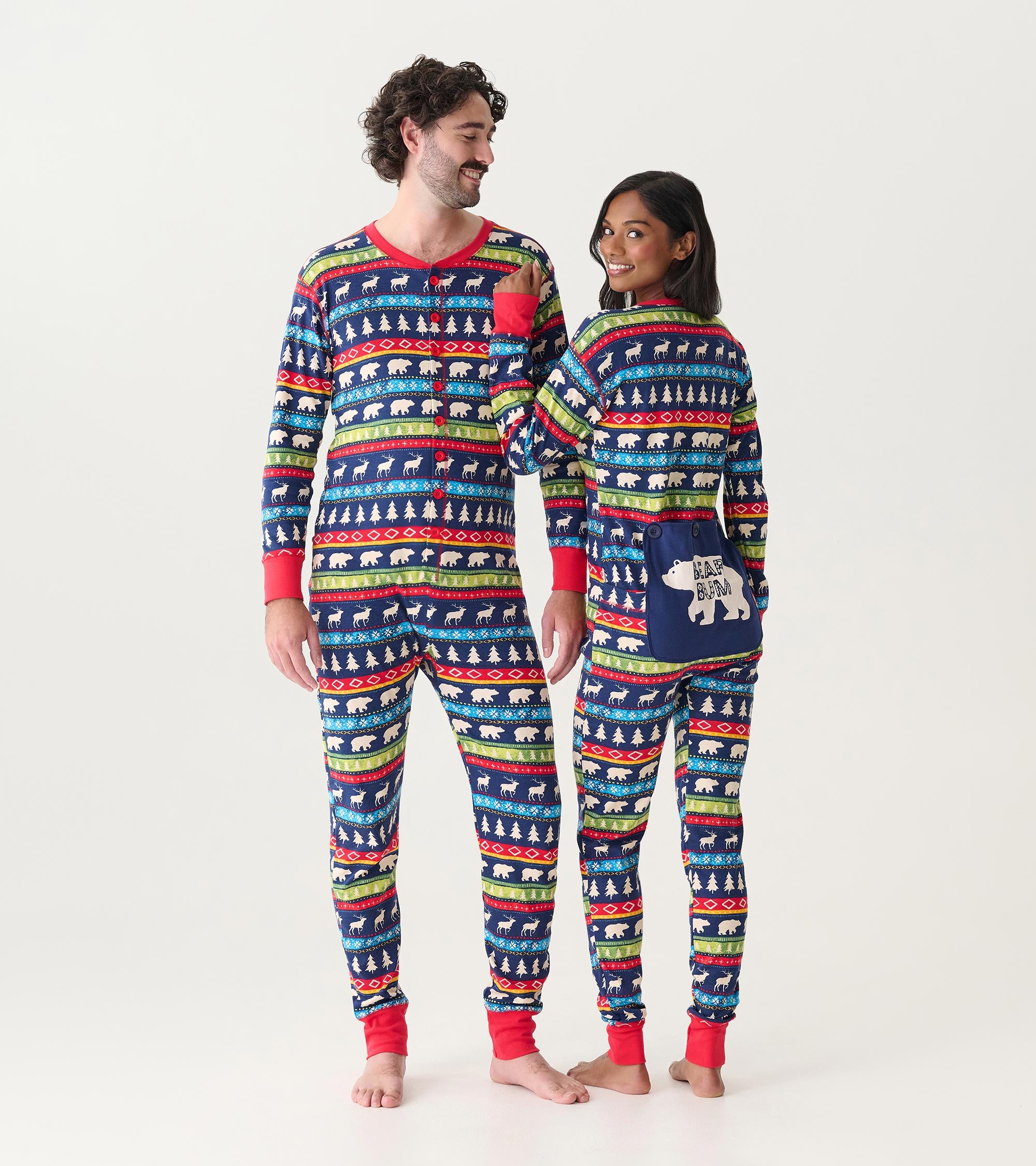 Adult Navy Fair Isle Onesie