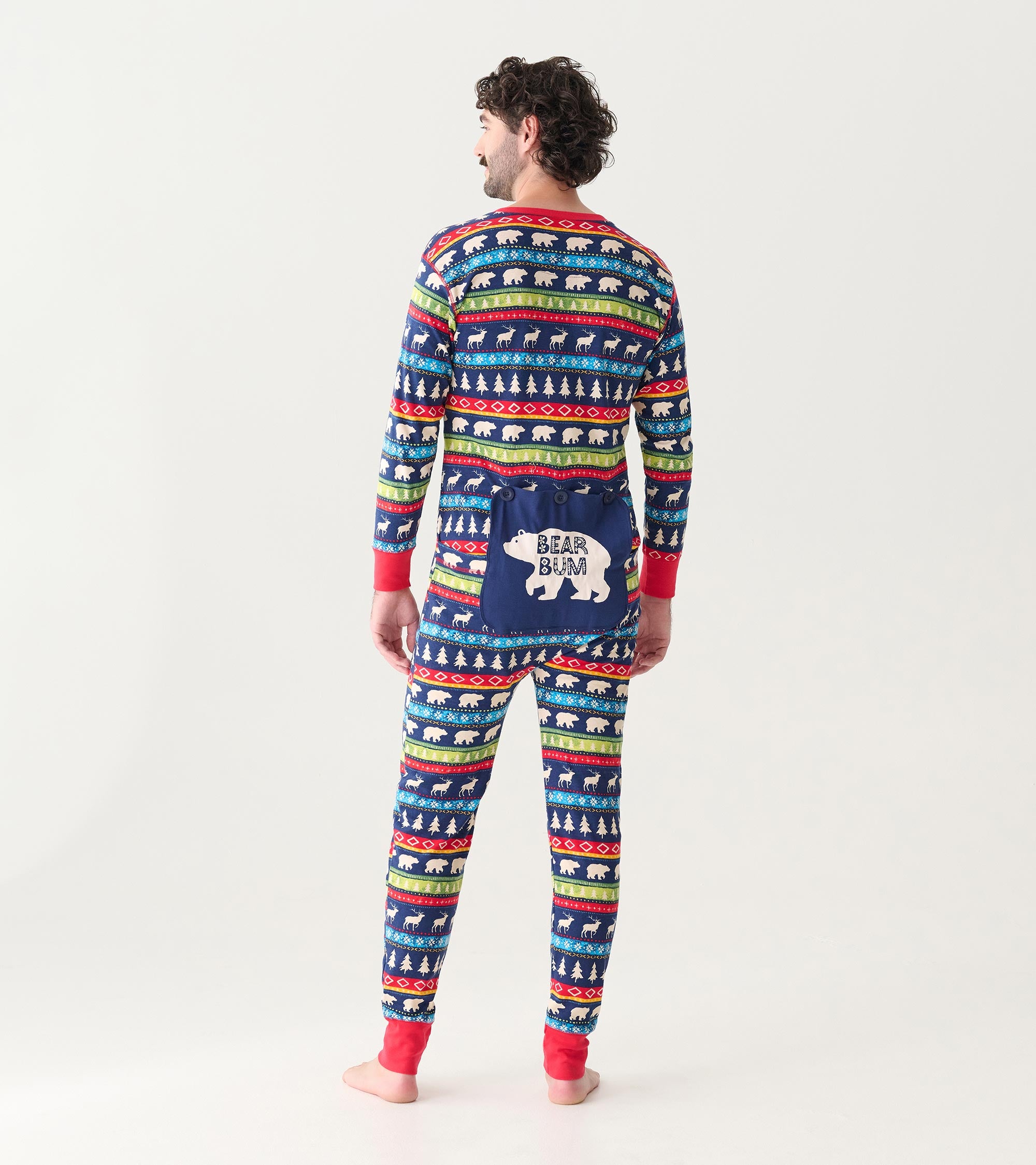 Adult Navy Fair Isle Onesie