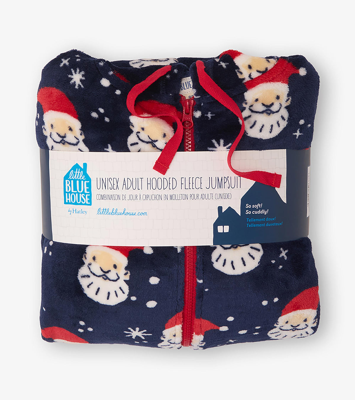 Combinaison de jour à capuchon pour adulte – Pères Noël en fête