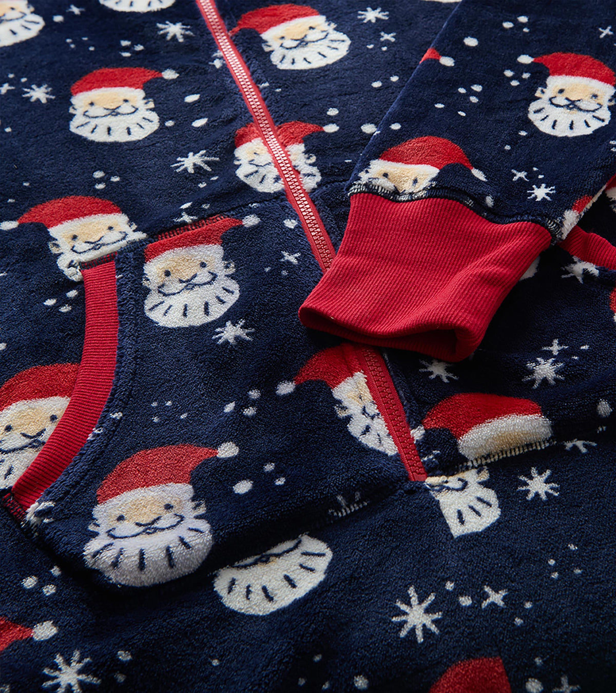 Combinaison de jour à capuchon pour adulte – Pères Noël en fête