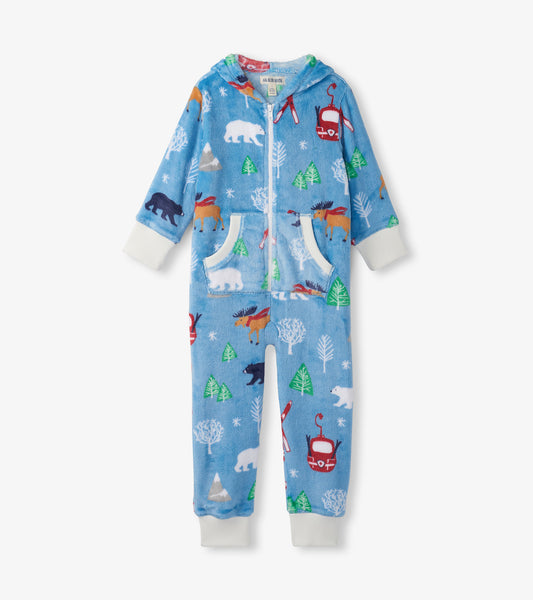 Combinaison de jour à capuchon pour enfant – Ski d’antan