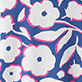 View Women's Fresh Flowers Summer Dress - Blue floral pattern with white flowers and pink stems