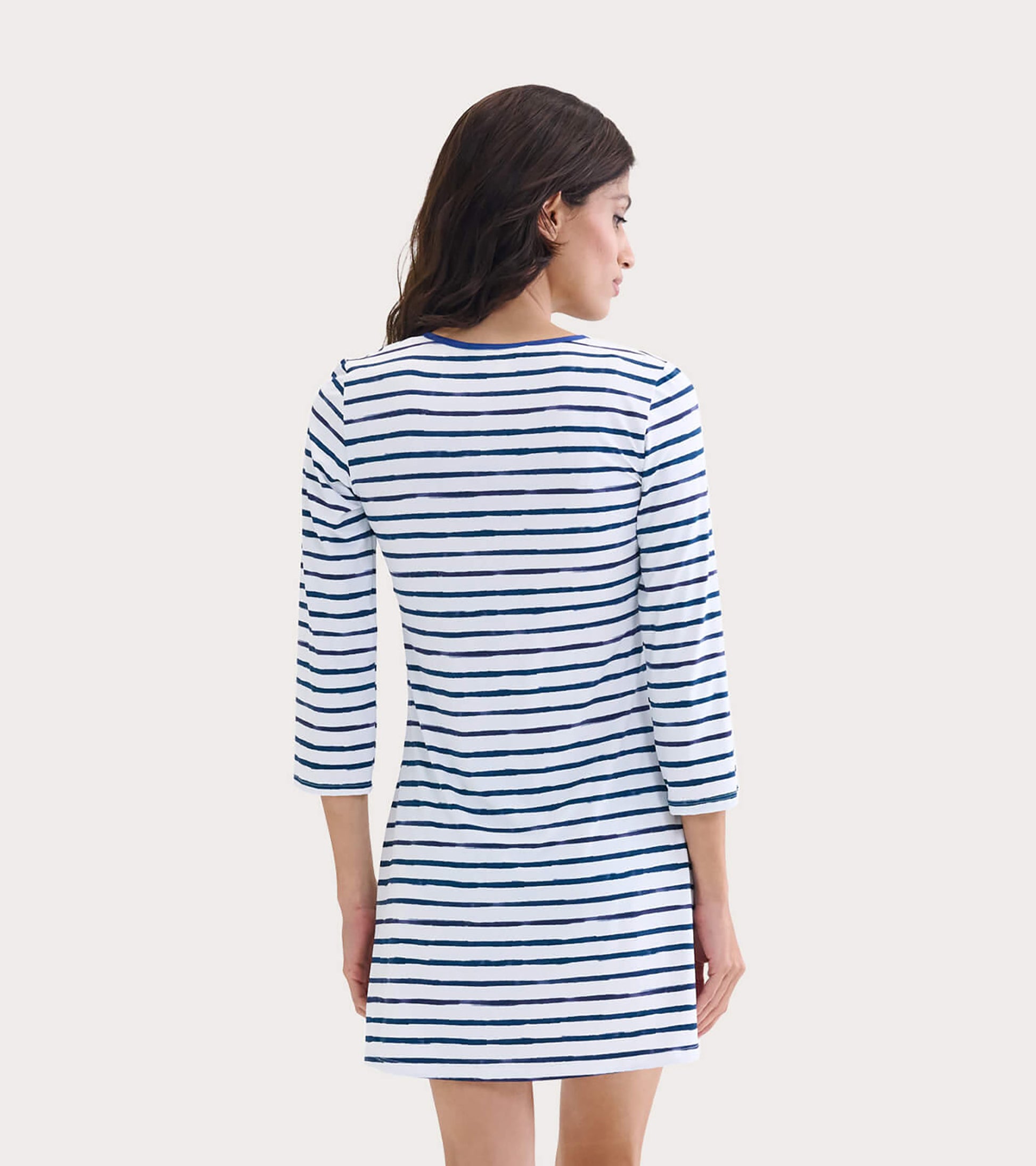 Women's Watercolor Stripes Seaside Beach Dress Women's Watercolor Stripes Seaside Beach Dress