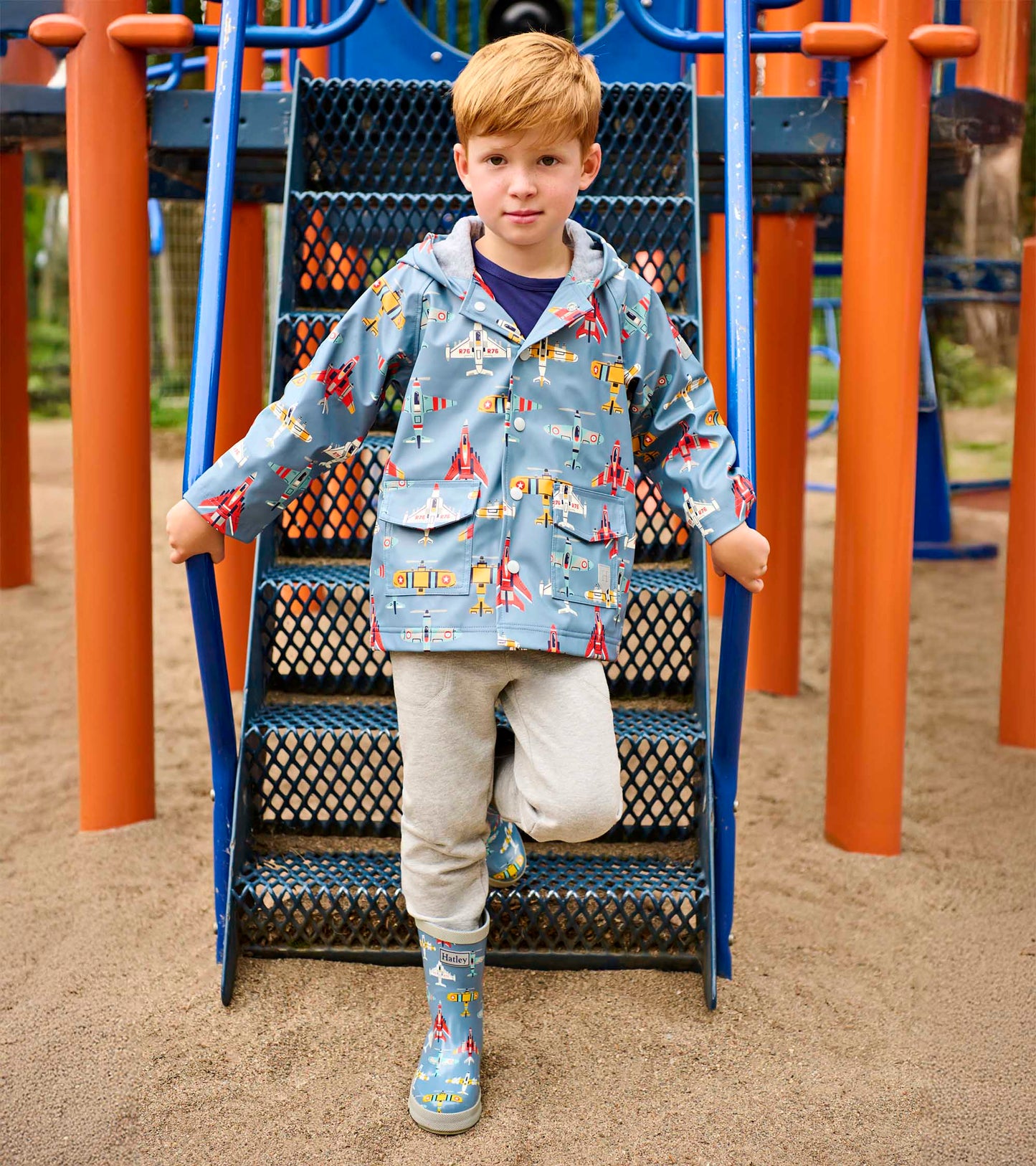 Boys Airplanes Rain Jacket