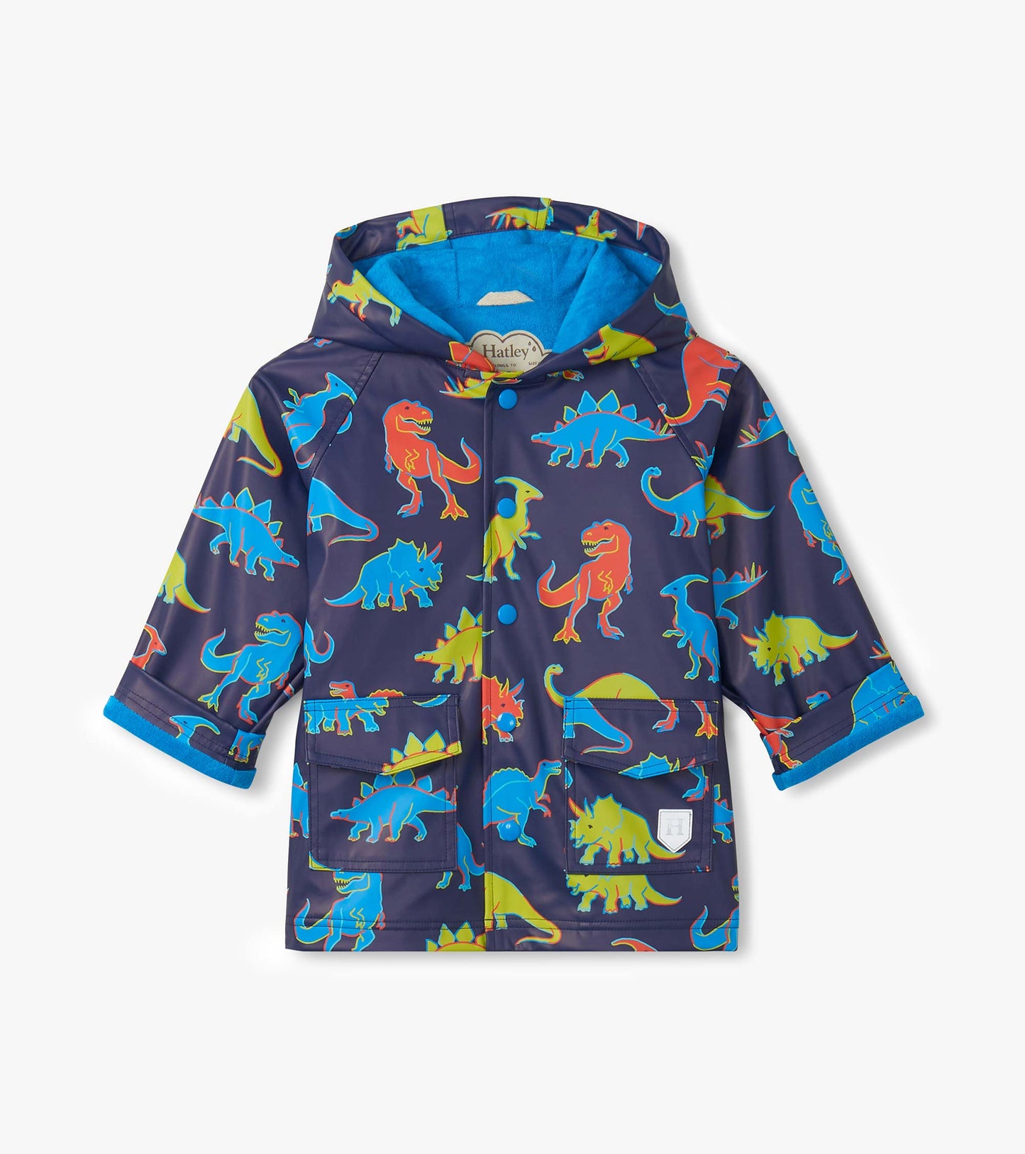 Boys Neon Dinos Rain Jacket