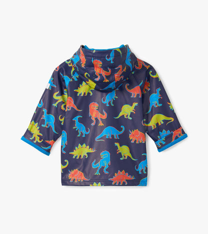 Boys Neon Dinos Rain Jacket