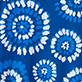 View Women's Painted Mandala Summer Dress - Blue pattern with white circular floral designs